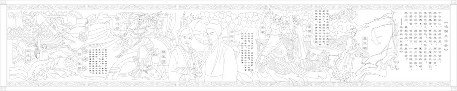 人文歷史浮雕雕塑原創(chuàng)手繪設計稿